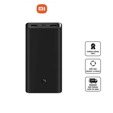 Pin sạc dự phòng 20000mAh Pro 50W Xiaomi PB200SZM - Sạc nhanh 3 cổng cho Laptop và Smartphone, thiết kế siêu gọn nhẹ