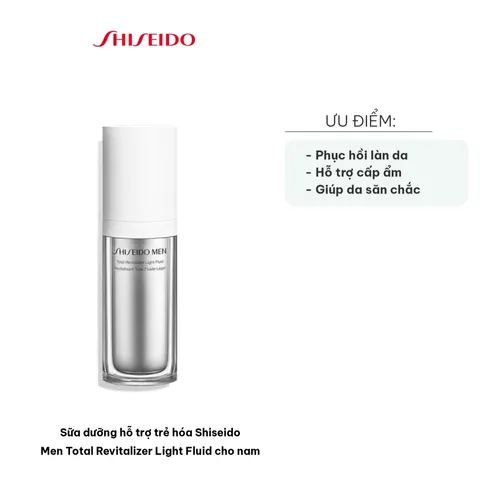 Sữa Dưỡng Shiseido Men Total Revitalizer Light Fluid 70ml - Hỗ Trợ Trẻ Hóa Da Nam, Cung Cấp Ẩm Và Năng Lượng, Phù Hợp Mọi Loại Da