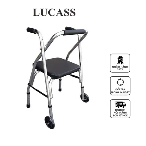 Khung Tập Đi Lucass W9 Có Đệm Ngồi Chắc Chắn - Thiết Bị Hỗ Trợ Di Chuyển Cho Người Già và Người Hồi Phục Sức Khỏe