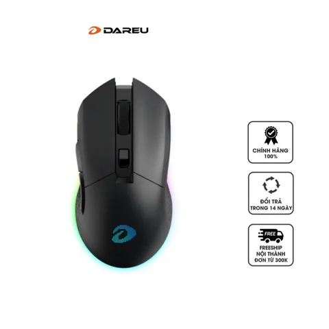 Chuột Không Dây Gaming Dareu EM901X RGB Led - Thiết Kế Hiện Đại, Dock Sạc Nhanh, Thời Gian Sử Dụng 18 Giờ