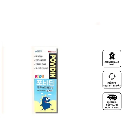 Xịt Họng Kháng Khuẩn Betadine Kids Hàn Quốc - Giảm Ho, Giảm Đờm, Hương Vị Nho Dễ Sử Dụng Cho Bé Từ 6 Tháng Tuổi