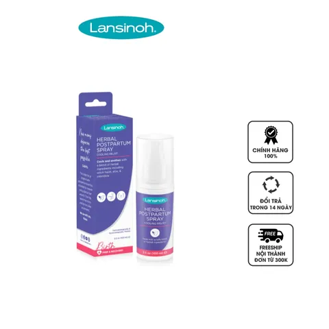 Xịt Thảo Mộc Lansinoh Herbal Postpartum Spray 100ml - Giải Pháp Giảm Đau Cho Mẹ Sau Sinh, Làm Dịu Vùng Da Nhạy Cảm