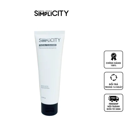Sữa Rửa Mặt Ngừa Mụn Men Stay Simplicity Facial Cleanser 80g Cho Nam - Giúp Giảm Mụn, Dưỡng Ẩm, Thảo Dược Tự Nhiên, Nam Tính