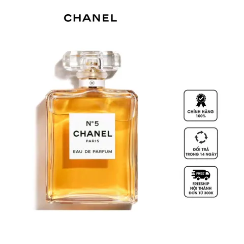 Nước hoa nữ Chanel No5 Eau De Parfum 100ml - Hương thơm sang trọng, quyến rũ, phong cách cổ điển, lưu hương lâu, quà tặng lý tưởng cho phụ nữ