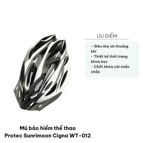 Mũ Bảo Hiểm Thể Thao Protec Sunrimoon Cigna WT-012 - Siêu Nhẹ, Thoáng Khí, Phù Hợp Đạp Xe, Leo Núi, Trượt Ván, Dành Cho Nam Nữ