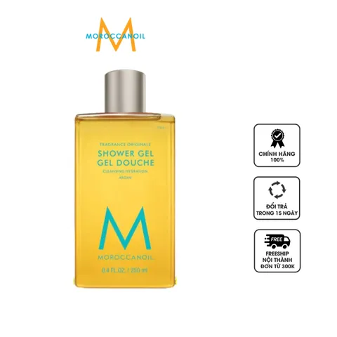 Sữa Tắm Moroccanoil Shower Gel 250ml - Gel Tắm Dưỡng Ẩm Dầu Argan Chống Oxy Hóa, Hương Thơm Tự Nhiên, Phù Hợp Mọi Loại Da