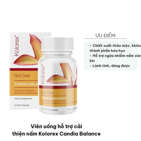 Viên Uống Kolorex Advanced Candida Care - Hỗ Trợ Cải Thiện Nấm Candida - 30 Viên - Dành Cho Nam Và Nữ