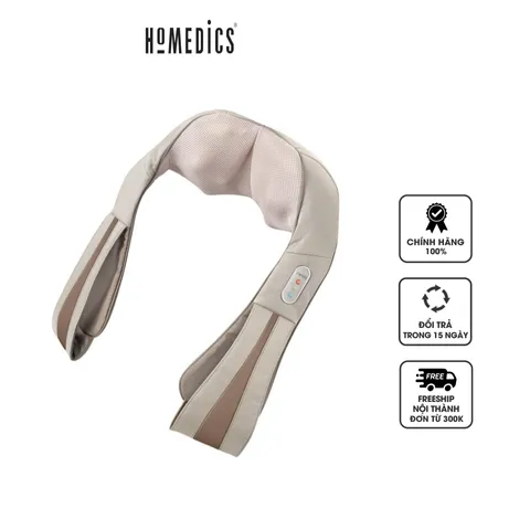 Đai Massage Cổ Vai Gáy Shiatsu HoMedics NMS-620H - Thiết Bị Massage 3D Có Nhiệt Hồng Ngoại, Hỗ Trợ Giảm Đau Mỏi
