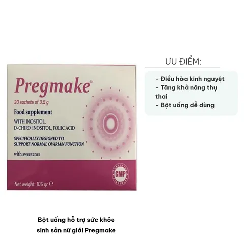 Bột Uống Hỗ Trợ Sức Khỏe Sinh Sản Đông Y Pregmake - Tăng Cường Khả Năng Thụ Thai, Điều Hòa Kinh Nguyệt Cho Phụ Nữ 30 Gói