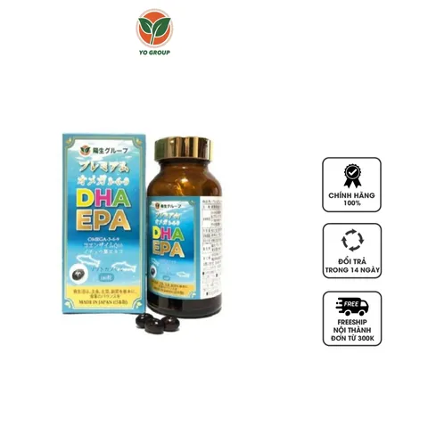 Viên uống DHA/EPA Omega 3 6 9 Premium Nhật Bản - Hỗ trợ trí não, tim mạch, bổ sung tự nhiên, 180 viên chất lượng cao