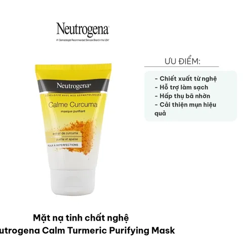 Mặt Nạ Tinh Chất Nghệ Neutrogena Calm Turmeric - Chăm Sóc Da Nhạy Cảm, Làm Sạch & Dưỡng Sáng Da 50g