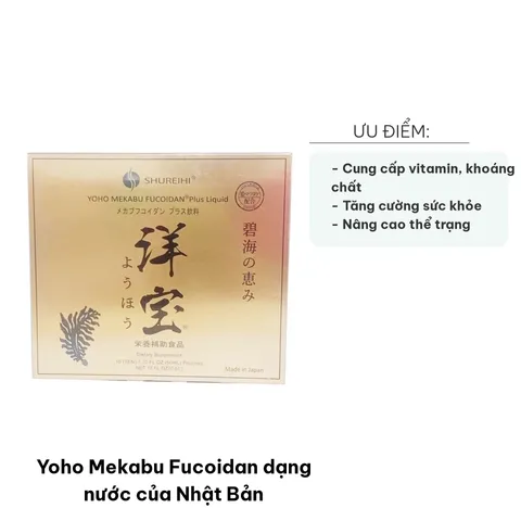Nước Tảo Fucoidan Yoho Mekabu Nhật Bản - Hỗ Trợ Sức Khỏe và Tăng Cường Miễn Dịch, Hộp 10 Túi