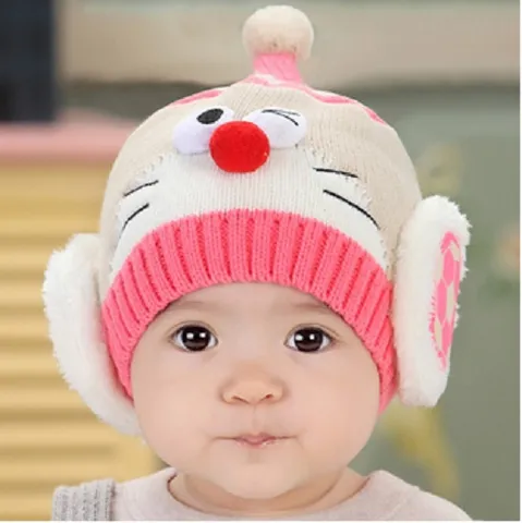 Mũ Len Doremon Ngộ Nghĩnh Cho Bé - Giữ Ấm Đầu Và Tai Trong Ngày Đông - Phụ Kiện Đáng Yêu Cho Trẻ 6-36 Tháng