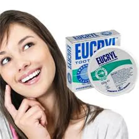 Bột Eucryl Tooth Powder Trắng Răng - Hỗ Trợ Làm Sạch, Bạc Hà, 50g - Sản Phẩm Chính Hãng Từ Anh Quốc