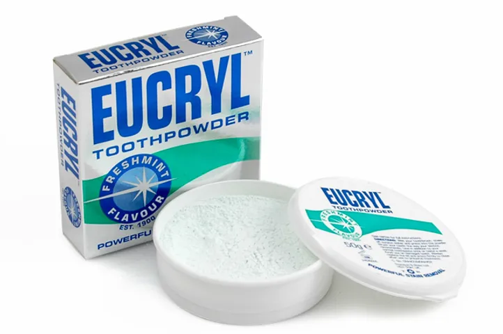 Bột Eucryl Tooth Powder Trắng Răng - Hỗ Trợ Làm Sạch, Bạc Hà, 50g - Sản Phẩm Chính Hãng Từ Anh Quốc