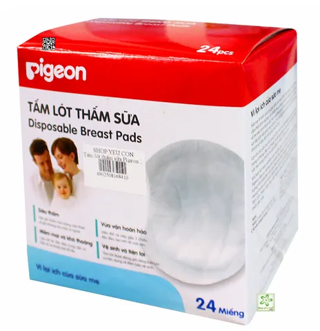 Miếng Lót Thấm Sữa Pigeon - 24 Miếng Hộp, Dành Cho Mẹ - Hút Sữa Nhanh Chóng, Tiện Lợi Và Thoải Mái Khi Sử Dụng