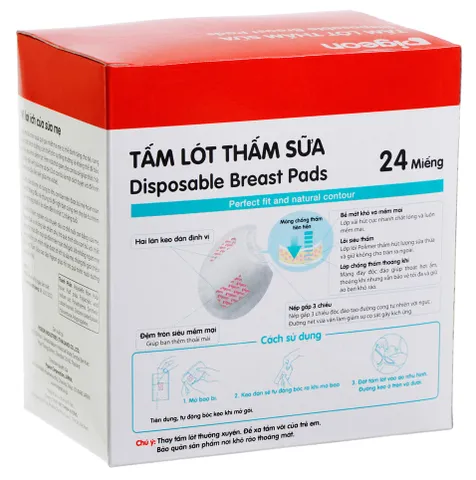 Miếng Lót Thấm Sữa Pigeon - 24 Miếng Hộp, Dành Cho Mẹ - Hút Sữa Nhanh Chóng, Tiện Lợi Và Thoải Mái Khi Sử Dụng
