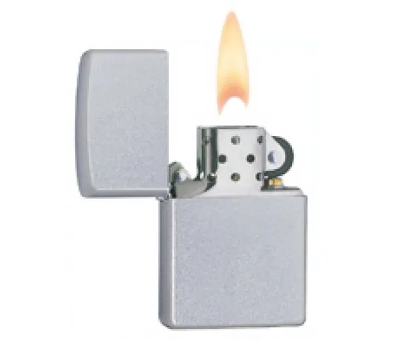 Bật lửa Zippo 205 Classic Satin Chrome - Bật lửa kim loại chống gió, thiết kế đơn giản và sang trọng, quà tặng hoàn hảo cho tín đồ Zippo