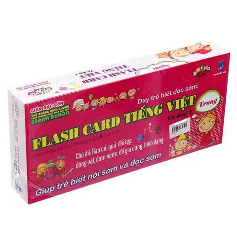 Thẻ Học Thông Minh Flashcard Tiếng Việt - Từ Đơn 2, 96 Thẻ Dạy Trẻ Đọc Sớm, Giúp Phát Triển Tư Duy, Trí Nhớ Cho Trẻ 3-6 Tuổi