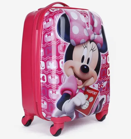 Vali Kéo 4 Bánh Hình Chuột Mickey Đỏ - Siêu Bền, Dành Cho Bé Gái - Món Quà Thú Vị Cho Những Chuyến Đi Hè