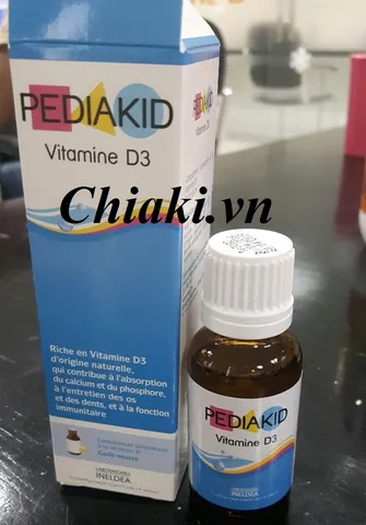 (Hàng nhập khẩu) Pediakid Vitamin D3 20ml - Siro bổ sung Vitamin D tự nhiên cho trẻ