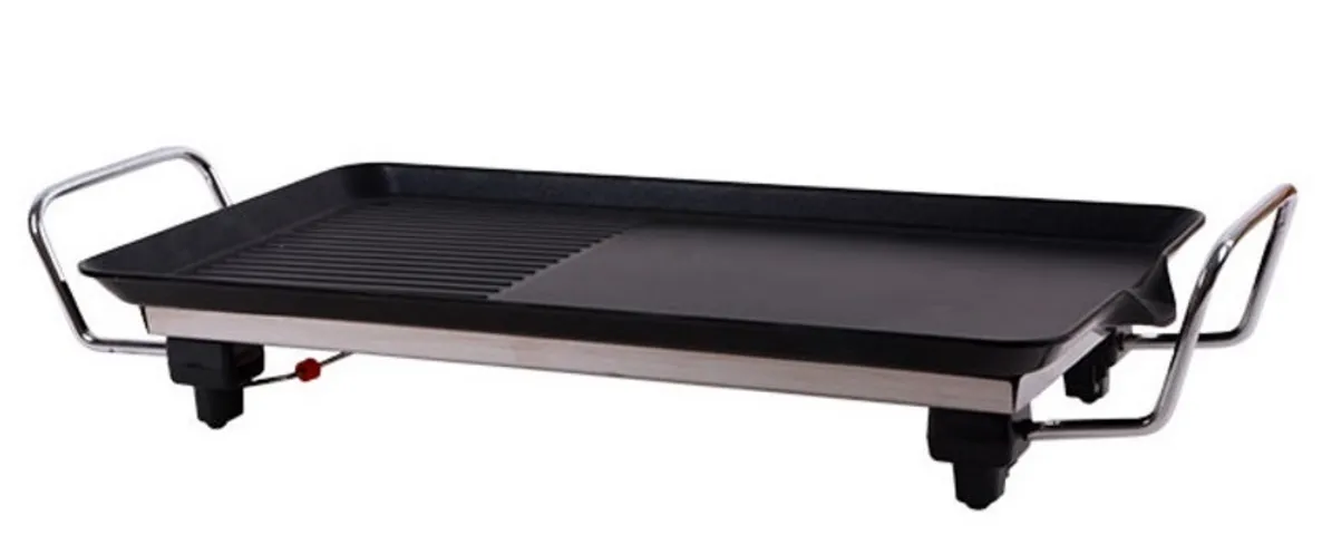 Vỉ Nướng Điện VNTech VN198 Đa Năng Chống Dính - Bề Mặt Rộng, Khay Đựng Mỡ, Dễ Dàng Vệ Sinh, Công Suất 1600W