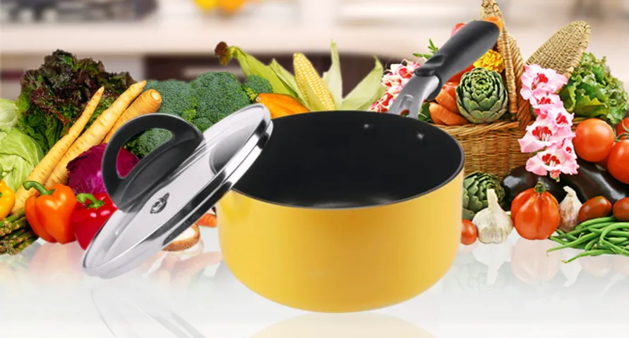 Nồi nhôm E-Cook Deco Lock&Lock LED2161G 16cm - Nhẹ, Đẳng cấp, Chống dính, Chịu nhiệt, Phù hợp mọi loại bếp
