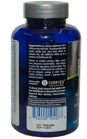 Viên uống bổ não Focus Factor Nutrition for the Brain của Mỹ - Công thức hỗ trợ tăng cường trí nhớ và sự tập trung an toàn, 150 viên