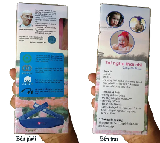 Tai Nghe Thai Nhi Tiptop Kid Music TKM001 - Tai Nghe Bà Bầu Thông Minh Kích Thích Phát Triển Trí Thông Minh Cho Thai Nhi