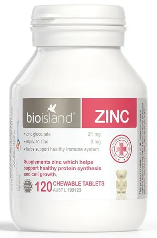 Viên Bổ Sung Kẽm Bio Island Zinc Úc 120 Viên Cho Trẻ Từ 1 Tuổi Hỗ Trợ Tăng Cường Sức Đề Kháng Và Tiêu Hóa Tốt