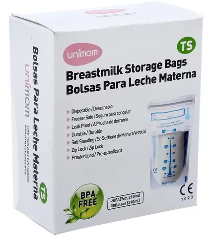 Túi Trữ Sữa Unimom TS Cảm Ứng Nhiệt 210ml - 30 Túi An Toàn, Không BPA, Dễ Dàng Sử Dụng Trong Ngăn Lạnh hoặc Ngăn Đông