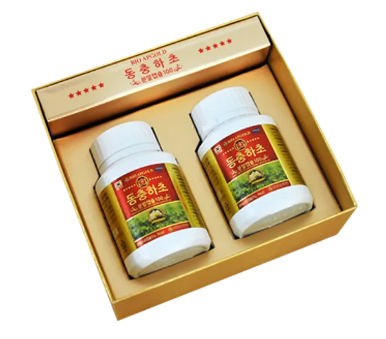 Đông trùng hạ thảo Gold Bio Hàn Quốc 350mg - Tăng cường sức khỏe và sinh lực, hỗ trợ chức năng gan tự nhiên, bổ sung vitamin và khoáng chất essential.