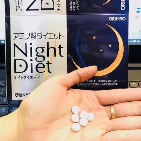 Viên uống giảm cân ban đêm Night Diet Orihiro - Hỗ trợ cải thiện cân nặng hiệu quả cho nam nữ, 60 gói, bổ sung axit amin và vitamin cần thiết