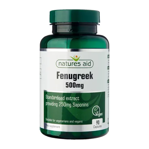 [Hàng nhập khẩu] Viên uống lợi sữa Fenugreek Natures Aid 500mg - Hỗ trợ tăng cường nguồn sữa mẹ từ cỏ cari tự nhiên