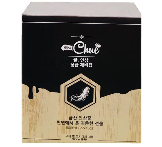 Sâm nghệ mật ong Mama Chue Hàn Quốc 500ml - Tăng cường sức khỏe, làm đẹp da, hỗ trợ miễn dịch cho cả gia đình từ 10 tuổi trở lên