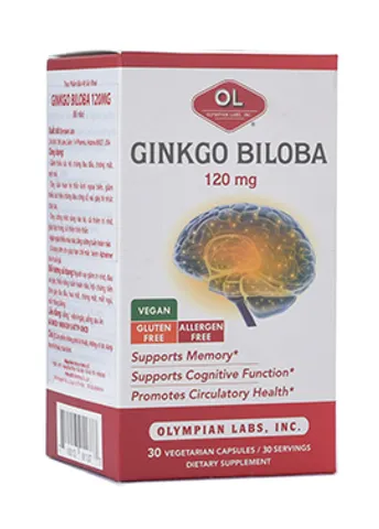 Viên uống Ginkgo Biloba 120mg Olympian Labs - Hỗ trợ cải thiện tuần hoàn não, tăng cường trí nhớ và tập trung, sản phẩm sức khỏe tự nhiên.