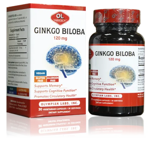 Viên uống Ginkgo Biloba 120mg Olympian Labs - Hỗ trợ cải thiện tuần hoàn não, tăng cường trí nhớ và tập trung, sản phẩm sức khỏe tự nhiên.