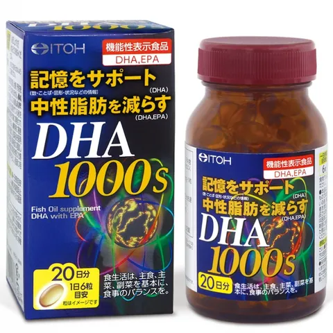 Viên uống bổ não DHA 1000mg ITOH Nhật Bản - Tăng cường trí nhớ, hỗ trợ sức khỏe tim mạch và mắt sáng khỏe