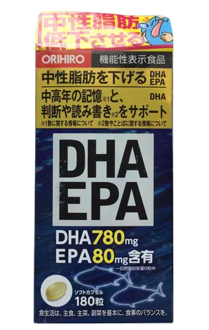 Viên uống bổ não DHA EPA Orihiro Nhật Bản 180 viên - Hỗ trợ trí nhớ, tốt cho mắt và não bộ