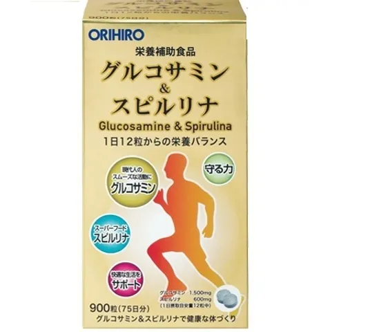 (Hàng nhập khẩu) Tảo Glucosamine & Spirulina Orihiro Nhật Bản 900 viên
