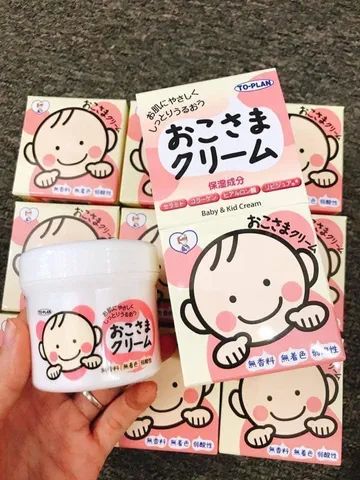 Kem Nẻ Dưỡng Ẩm Cho Bé Okosama Nhật Bản - Kem Dưỡng Ẩm An Toàn Từ Tinh Dầu Oliu cho Da Nhạy Cảm, 110ml