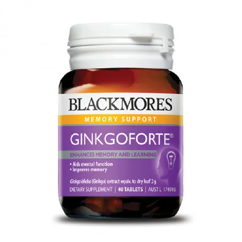 Viên Uống Tăng Cường Trí Nhớ Blackmores Ginkgo Forte 80 Viên - Hỗ Trợ Cải Thiện Tập Trung và Minh Mẫn Từ Bạch Quả Ginkgo Biloba