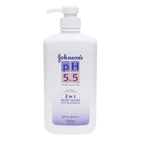 Sữa Tắm Johnson's 2in1 pH 5.5 - Sữa Tắm Dưỡng Ẩm Chăm Sóc Da Mềm Mại & Khỏe Mạnh 750ml Chính Hãng