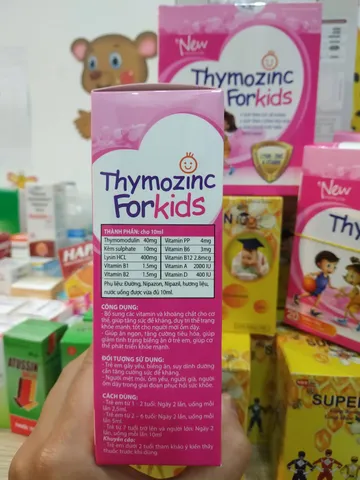 Thymozinc ForKids Hỗ Trợ Tăng Đề Kháng - Bổ Sung Vitamin và Khoáng Chất Cho Trẻ Trên 1 Tuổi, Hương Vị Ngon Miệng, Dễ Uống