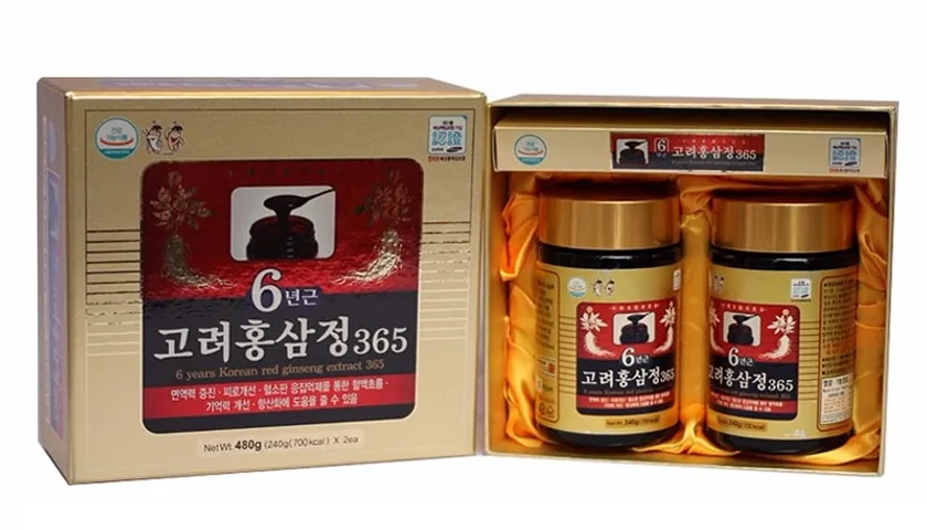 Cao Hồng Sâm 365 Hàn Quốc Chính Hãng - Thực Phẩm Chức Năng Tăng Cường Sức Khỏe, Hỗ Trợ Hồi Phục Sức Đề Kháng - Hộp 2 Lọ