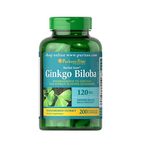 Combo Viên Bổ Não Ginkgo Biloba Puritan's Pride 120mg và Natrol Melatonin 10mg Giúp Ngủ Sâu Giấc