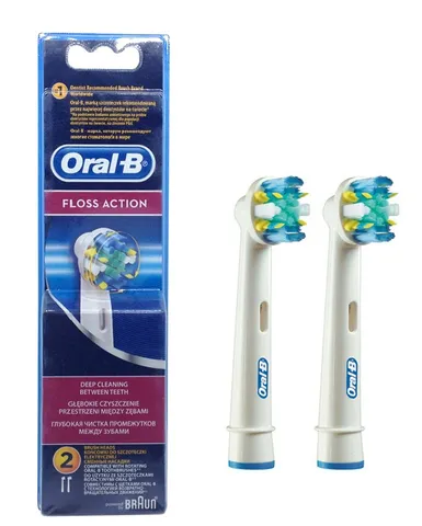 Đầu Bàn Chải Điện Oral-B Flossaction Công Nghệ MicroPulse Thay Thế - Làm Sạch Sâu Cho Răng Nhạy Cảm - Bộ 2 Đầu Chải Thông Minh