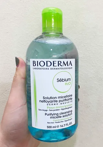 Nước tẩy trang Bioderma H2O 500ml - Sạch sâu, dịu nhẹ cho da nhạy cảm và da dầu mụn - Mỹ phẩm Pháp chính hãng