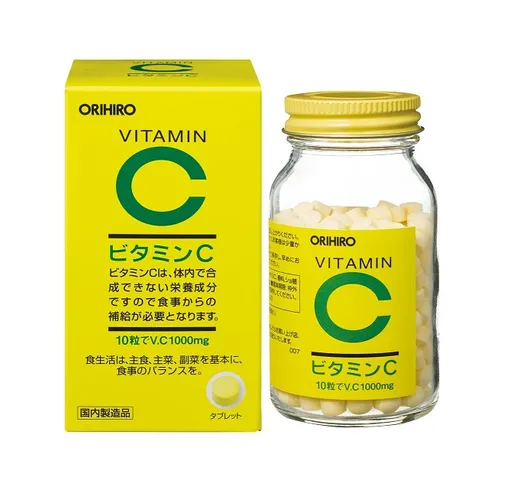 Viên uống Vitamin C Orihiro 1000mg Nhật Bản - Tăng cường sức đề kháng, làm sáng da, hỗ trợ collagen tự nhiên, sức khỏe toàn diện.