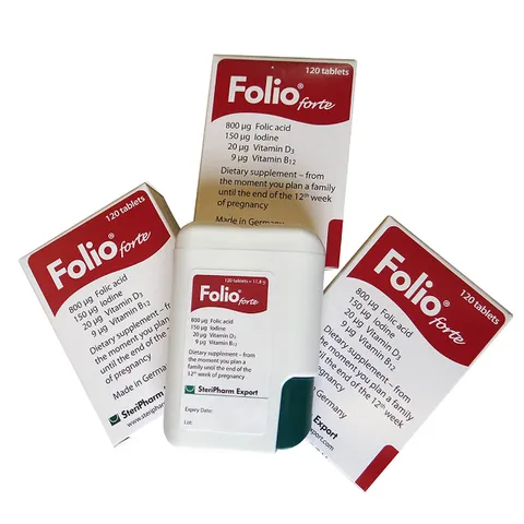 Viên bổ sung Acid Folic Folio Forte 800μg cho phụ nữ mang thai - Ngăn ngừa dị tật thai nhi, hỗ trợ phát triển khỏe mạnh